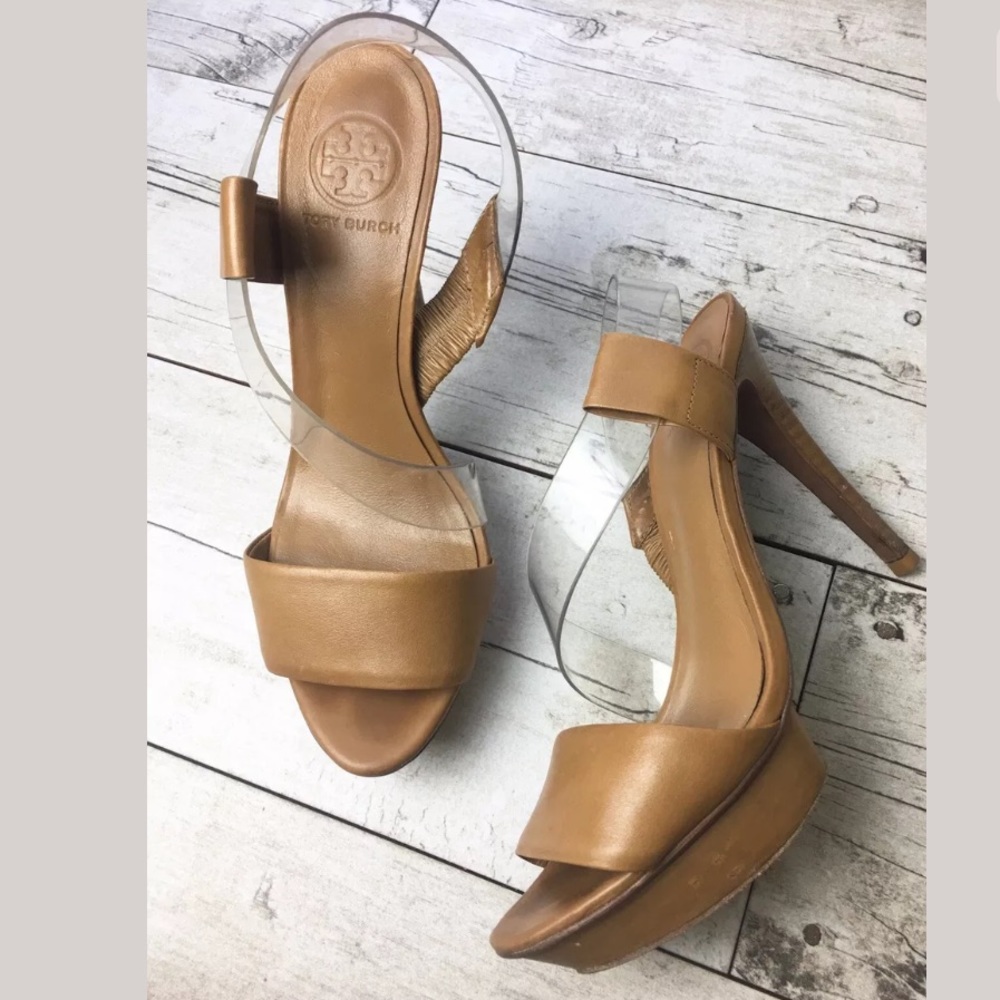 Tory Burch Pelham Leather Pump in Camel